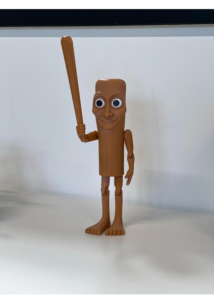 Tung Tung Sahur Figürü 20cm - Tüm Eklemleri Hareketli