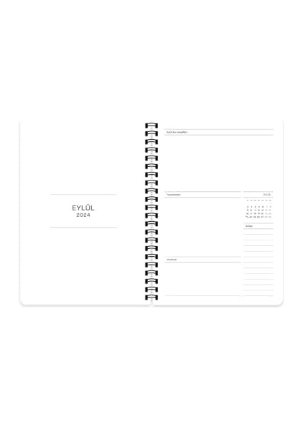 Color 16 * 23 Spiralli Akademik Ajanda - Kalp