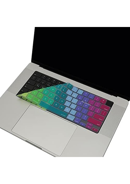 Macbook Air Pro Klavye Koruyucu M1-M2-M3,(Us-Abd Ingilizce) A2681 A3113, A2941 A3114, A2442 A2779 A2992 A2918, A2485 A2780 A2991 ile Uyumlu Dazzle Pembe Yeşil