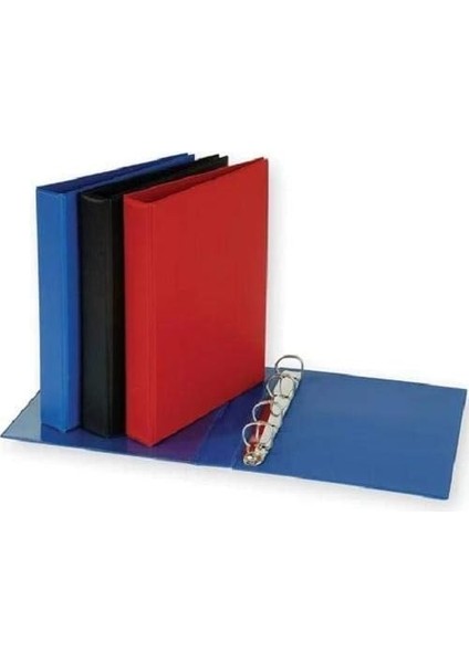 Evrak Sunum Klasörü A5 Pvc 3 cm 4 Halkali 19,5X23 cm Mavi Kutu Içi 12 Adet