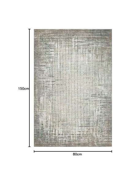 Dizayn Devon Desenli Pamuk Tabanlı Yıkanabilen Kaydırmaz Antibakteriyel Salon Halısı 80X150 modelleri