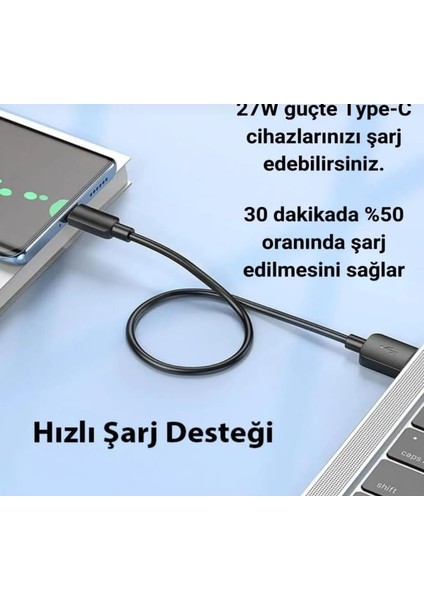 Elektronik Kısa 30 cm 27W Hızlı Type C Şarj Kablosu USB To Type-C Dönüştürücü Pd Hızlı Şarj Data Kablo, Powerbank ve Araç Içi Şarj Kablosu Huawei Samsung Uyumlu fiyatları