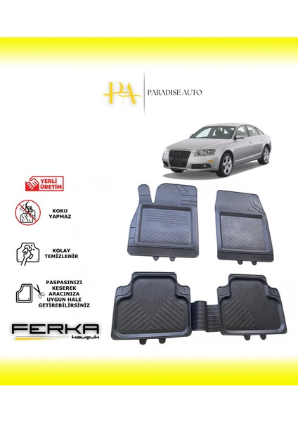 Audi A6 2005-2011 Uyarlanabilir Universal Havuzlu Paspas