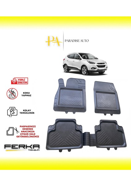Hyundai IX35 2010 ve Üstü Uyarlanabilir Universal Havuzlu Paspas