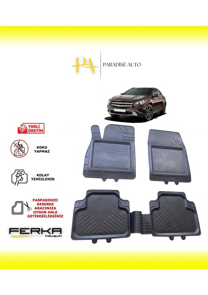 Mercedes Gla Serisi X156 2013-2019 Uyarlanabilir Universal Havuzlu Paspas