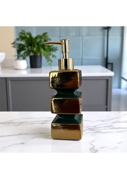 Gold Detaylı Lüks Seramik Sabunluk – Modern Geometrik Tasarım (El Yapımı) modelleri