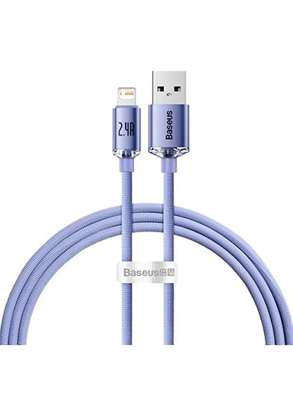 Crystal Shine, 2.4 A Usb-A & Lightning Data ve Şarj Kablosu, 1.2 Metre, Mor, ‎CAJY000005 fiyatları