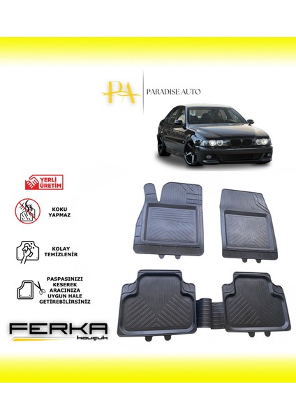 Bmw 5 Serisi E39 1996-2003 Uyarlanabilir Universal Havuzlu Paspas