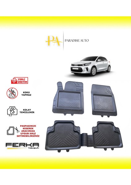 Kia Rio 3 2011-2016 Uyarlanabilir Universal Havuzlu Paspas