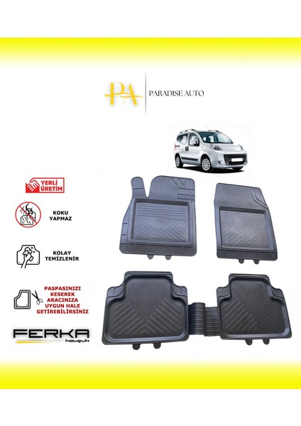 Peugeot Bipper 2008 ve Üstü Uyarlanabilir Universal Havuzlu Paspas