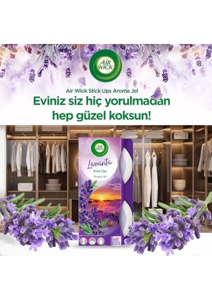 Wick Jel Stick Up Küçük Alanlara Özel Oda Kokusu Lavanta 30 Gün Etkili modelleri