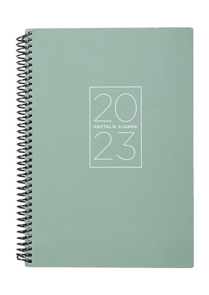 Color 2023 Spiralli Haftalık Ajanda, Yeşil, 17X24 modelleri