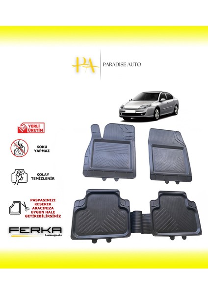 Renault Laguna 2007-2015 Uyarlanabilir Universal Havuzlu Paspas