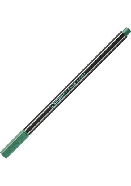 Pen 68 - Keçe Uçlu Boya Kalemi - Metalik Yeşil