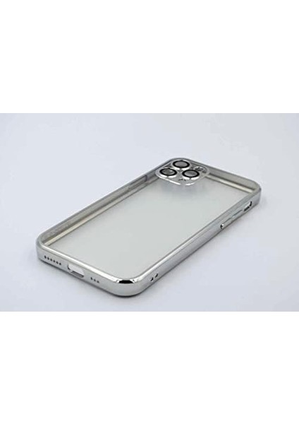 Iphone 11 Pro Uyumlu Kenarları Renkli Lazer Kamera Lens Korumalı Lüks Silikon Kılıf (Silver) fiyatları