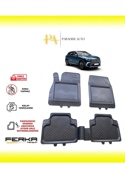 Togg T10X 2023 ve Üstü Uyarlanabilir Universal Havuzlu Paspas