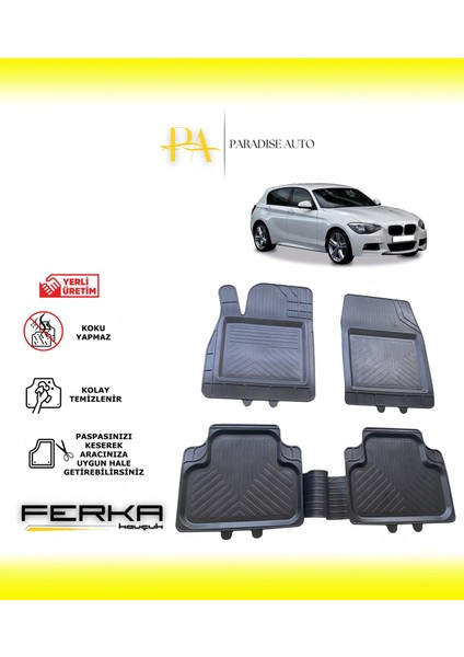 Bmw 1 Serisi F20 2011-2017 Uyarlanabilir Universal Havuzlu Paspas