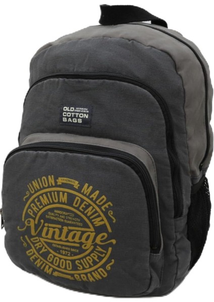 Cotton Cargo 7184 Revilla Sırt Okul Günlük Seyahat 15 Inç Laptop Notebook Tablet Çantası (Gri Siyah)