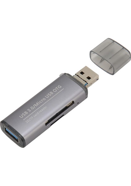 Kart Okuyucu USB C Micro Sd Tf Kart Okuyucu, Alüminyum Type-C USB 3.0 Otg Hafıza Kartı Adaptörü Trail Kamera Görüntüleyici Yeni Macbook, Samsung Uyumlu (Gri) (Readeral-Usbc)