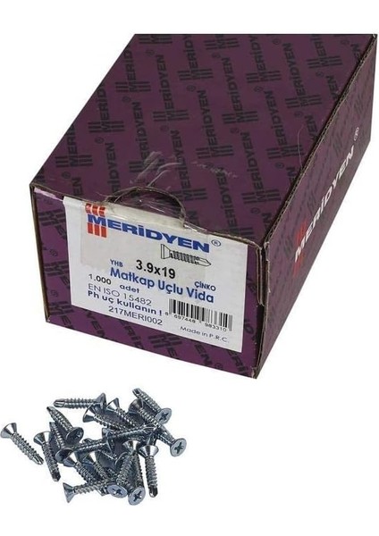 Akıllı Vida Matkap Uçlu 3.9X19MM - 1000 Adet