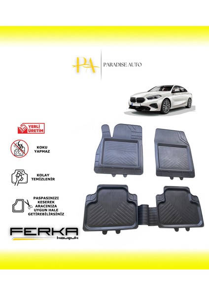Bmw 2 Serisi Gran Coupe F44 2019 ve Üstü Uyarlanabilir Universal Havuzlu Paspas
