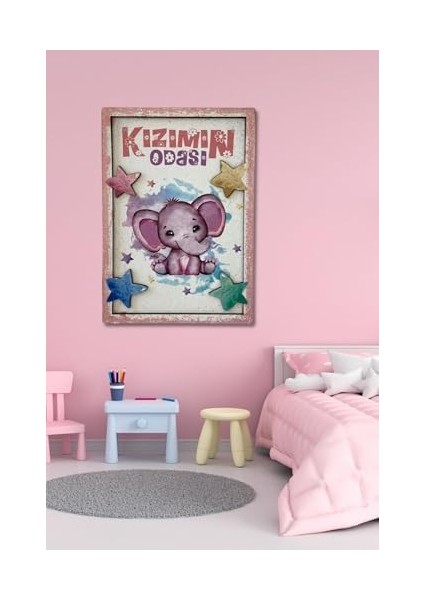 Boyutlu Ahşap Tablo - Kızımın Odası Çocuk Odası Kız Odası Için 3D Görünümlü Mdf Duvar Dekoru Kapı Süsü 20X30 cm fiyatları