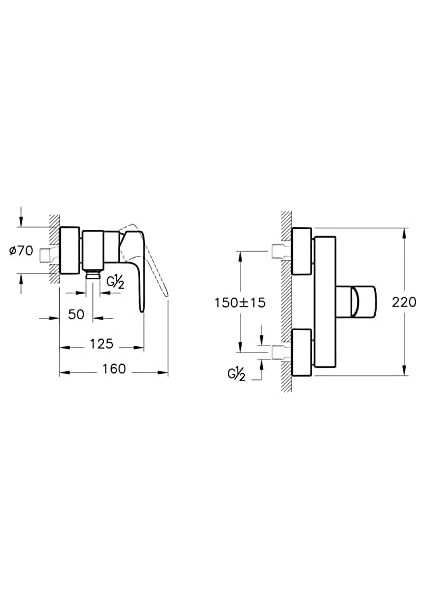 Root Round A42726 Duş Bataryası, Krom