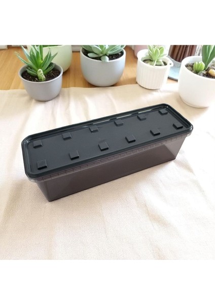 9’lu Gri Saklama Kabı Seti 6 Küçük 3 Büyük Iç Içe Geçmeli Sızdırmaz Kapaklı Pratik Plastik Gıda Kabı