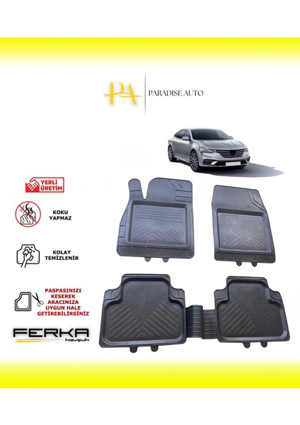 Renault Talisman 2016 ve Üstü Uyarlanabilir Universal Havuzlu Paspas