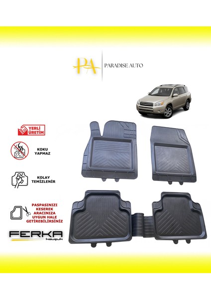 Toyota Rav4-3 2005-2013 Uyarlanabilir Universal Havuzlu Paspas