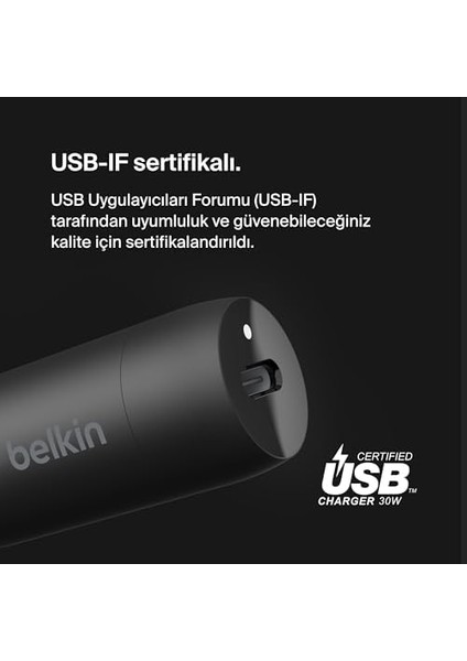 Boost↑charge™ 30W Hızlı Araç Şarj Cihazı, Usb-C Güç Dağıtım Portlu Kompakt Tasarım, Usb-C - Lightning Ara Kablosu Dahil, Iphone 16 Serisi, Ipad ve Daha Fazlası Için Evrensel Uyumluluk - Siyah fiyatları