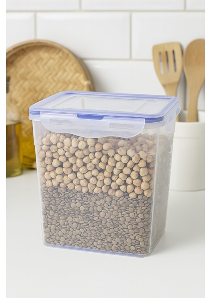 5,5 Lt Saklama Kabı Saklama Kutusu Hava Almaz Sızdırmaz Contalı Silikonlu Vakumlu