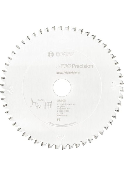 2608642096 Dairesel Testere Bıçağı Best For Çok Aşamalı 210 x 30 x 2,3 mm Z54TR-F