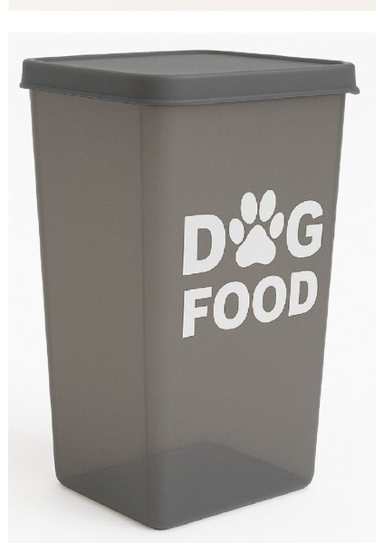 Köpek Maması Saklama Kabı 3,3 Litre ( 1,5 kg ) Sızdırmaz Hava Almaz Köpek Mama Saklama Kabı Füme