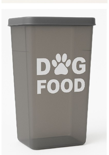 Köpek Maması Saklama Kabı 3,3 Litre ( 1,5 kg ) Sızdırmaz Hava Almaz Köpek Mama Saklama Kabı Füme modelleri