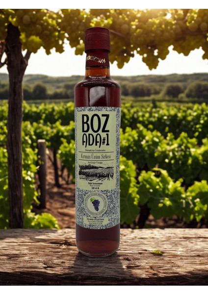 Bozcaada Kırmızı Üzüm Sirkesi 500 ml Cam Şise