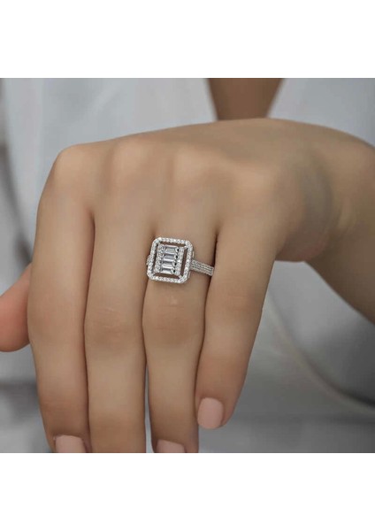 Gümüş Baget Kesim Kadın Yüzük fiyatları