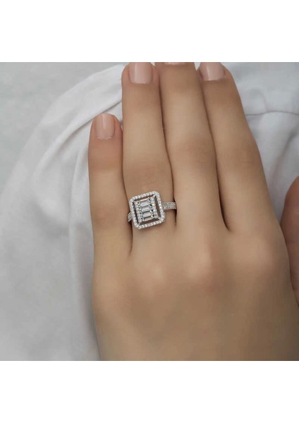 Gümüş Baget Kesim Kadın Yüzük indirimleri