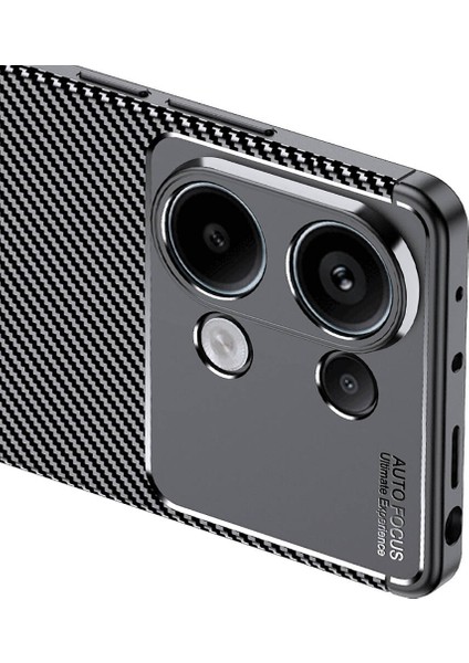 Xiaomi Redmi Note 13 Pro 4g Kılıf Kamera Korumalı Karbon Desenli Lux Negro Silikon - Siyah + Cam Ekran Koruyucu indirimleri