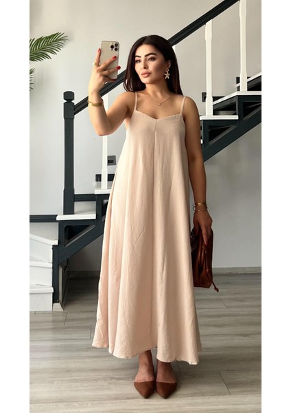 Taş Premium Askılı Elbise