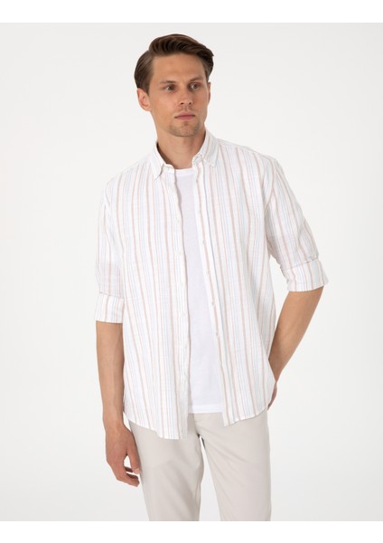 Erkek Mercan Regular Fit Uzun Kollu Gömlek 50301561-VR186