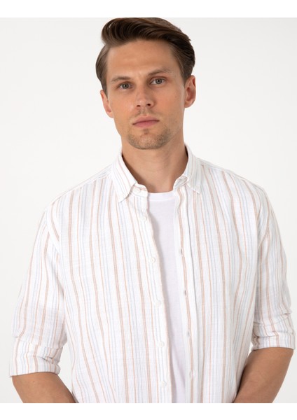 Erkek Mercan Regular Fit Uzun Kollu Gömlek 50301561-VR186 fiyatları