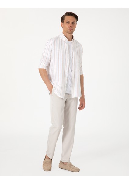 Erkek Mercan Regular Fit Uzun Kollu Gömlek 50301561-VR186 fırsatları