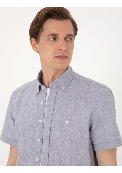 Erkek Lacivert Regular Fit Kısa Kollu Gömlek 50307073-VR033 fiyatları