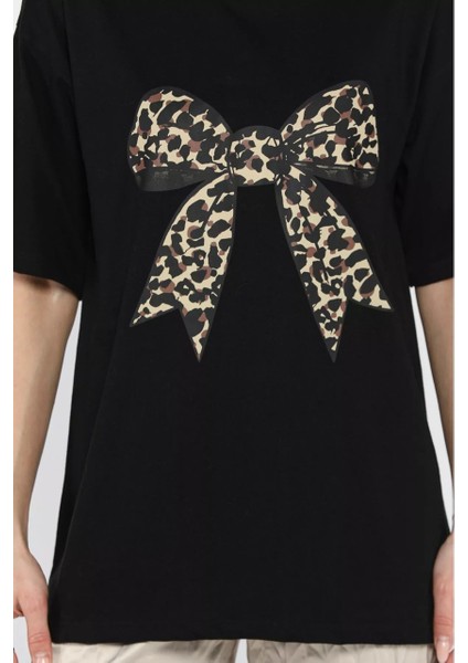 Kurdele Baskılı Oversize T-Shirt fiyatları