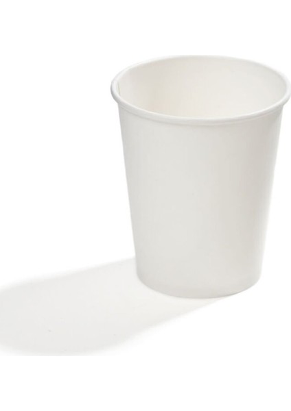 8 Oz Single Wall Karton Bardak (Beyaz) 50 Adet