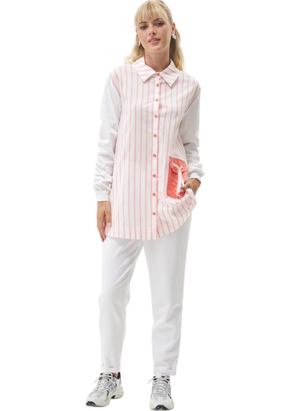 Kadın Kolları Büzgü Detaylı Tunik