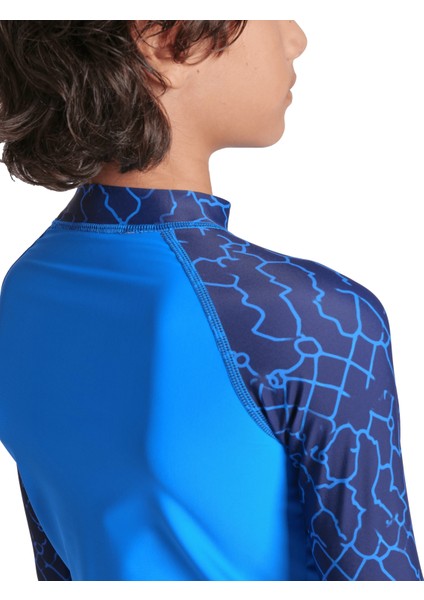 Unısex Jr Arena Rash Vest L/s Allover Uv Korumalı Tişört