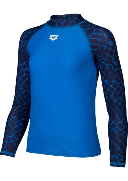 Unısex Jr Arena Rash Vest L/s Allover Uv Korumalı Tişört