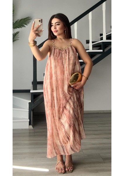 Marka Model Halkalı Batik Elbise